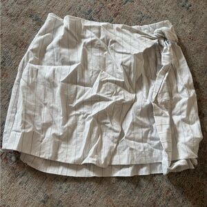 Striped White Mini Skirt